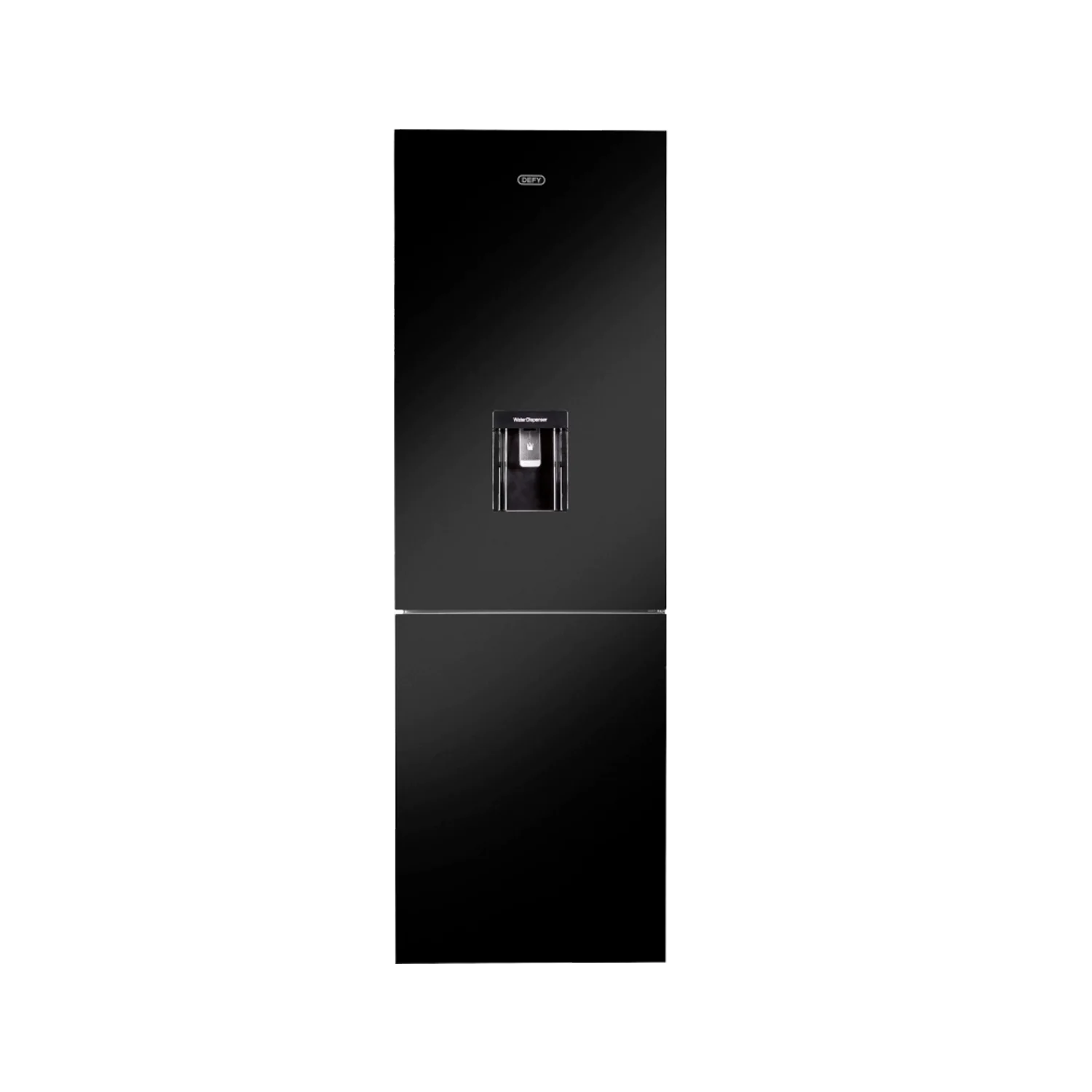 Rent To Own Fridges | Defy 348L Black Glass Combi Fridge/Freezer