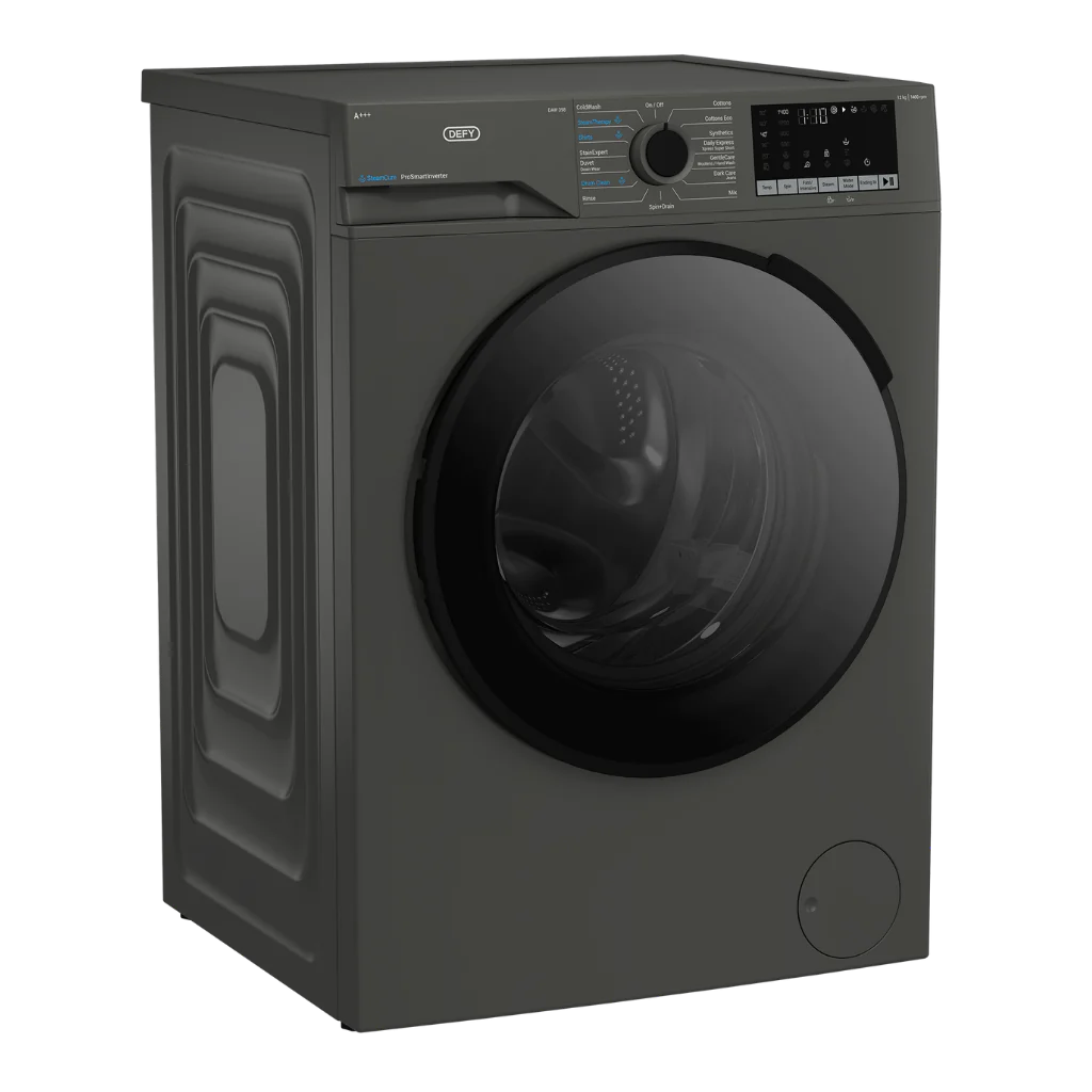 Rent To Own Washing Machines | Defy 12kg Manhattan Grey SteamCure
